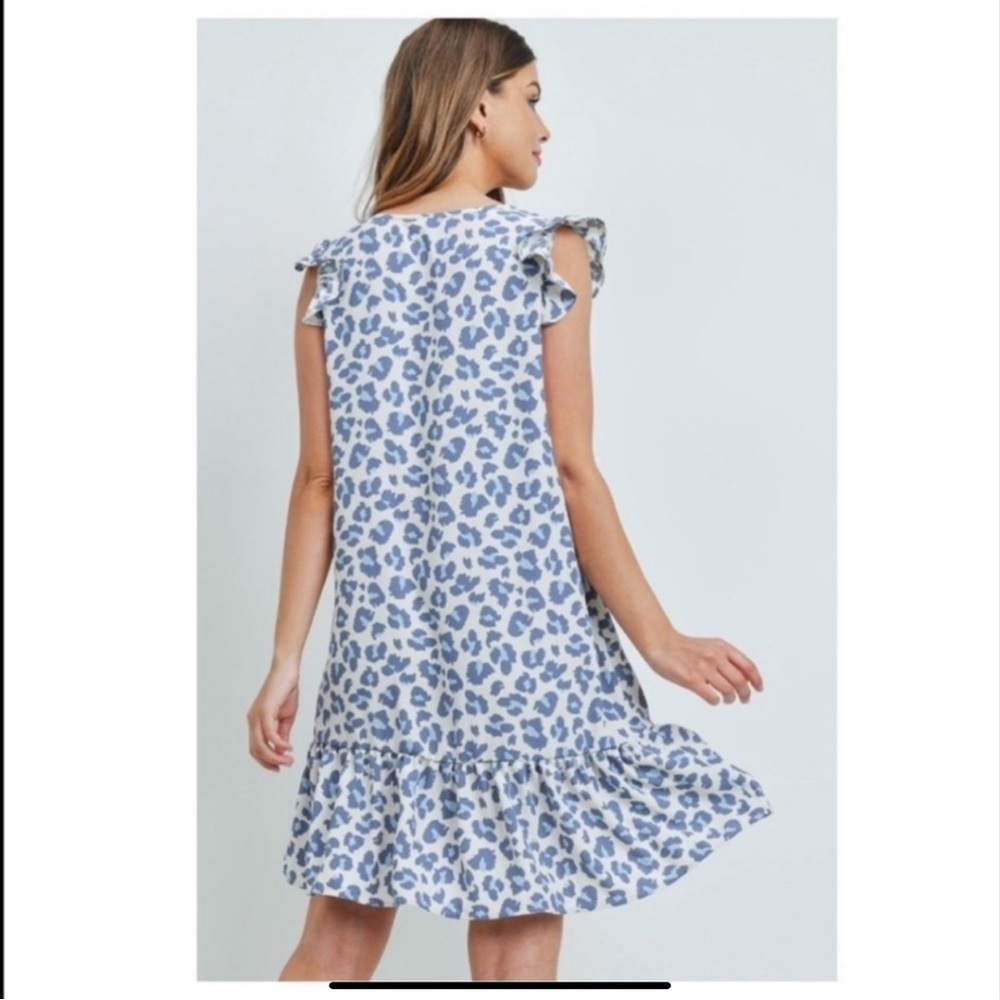 LEOPARD PRINT RUFFLED DRESS - Picture 2 of 5